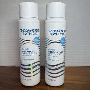 Seaweed Bath Co. Gentle Shampoo and Conditioner SET Unscented, 12 Oz New